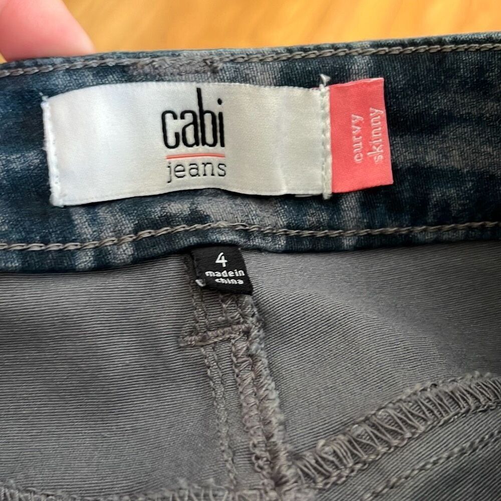Cabi Jeans Womens Curvy Skinny Blue Gray Plaid Denim Casual Pants Size 4 - Picture 3 of 3